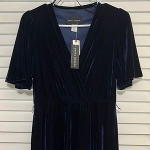Dark Blue Velvet Anthropologie Dress